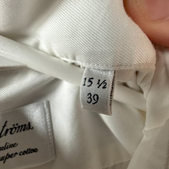 Stenstroms Cotton Twofold super 15.5 Slimline White Long Sleeve Button Up Solid - Picture 11 of 16